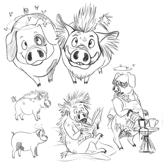 Charakterdesign Schweine