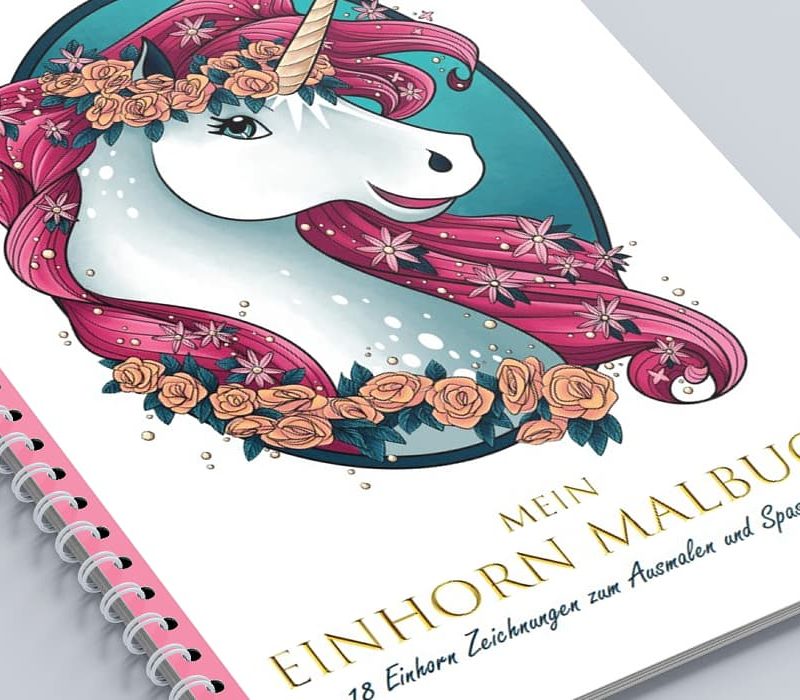 Malbuch Einhorn Cover