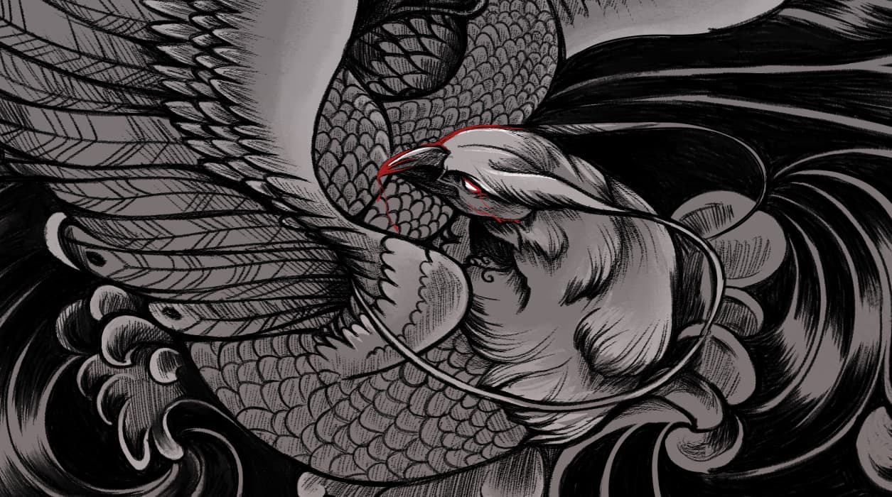 tattoo entwurf illustration phoenix