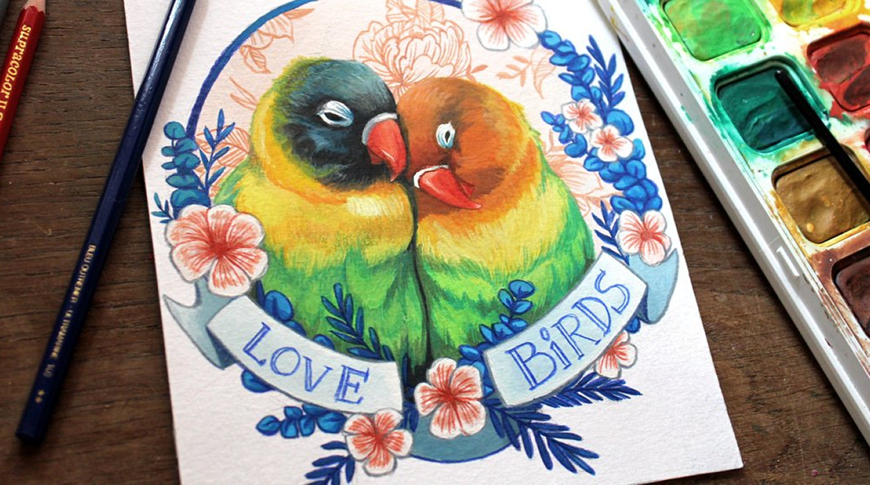 Vogel Paar Malerei